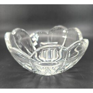 Mikasa Crystal Icicles Bowl Clear Glass Scalloped Bowl Candy Dish JJ3956